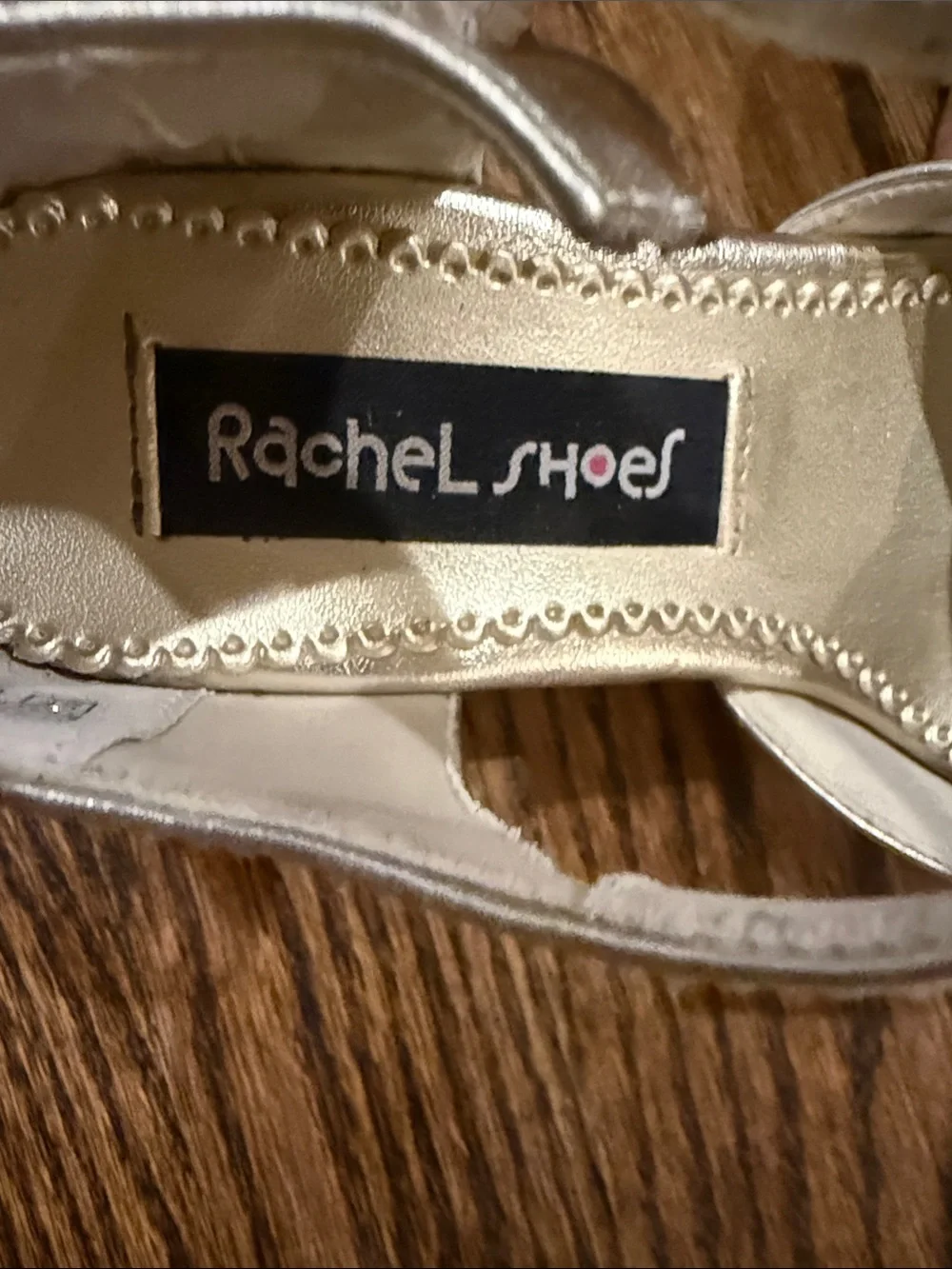 Rachel Shoes Gold Glitter Bow Mary Jane Flats